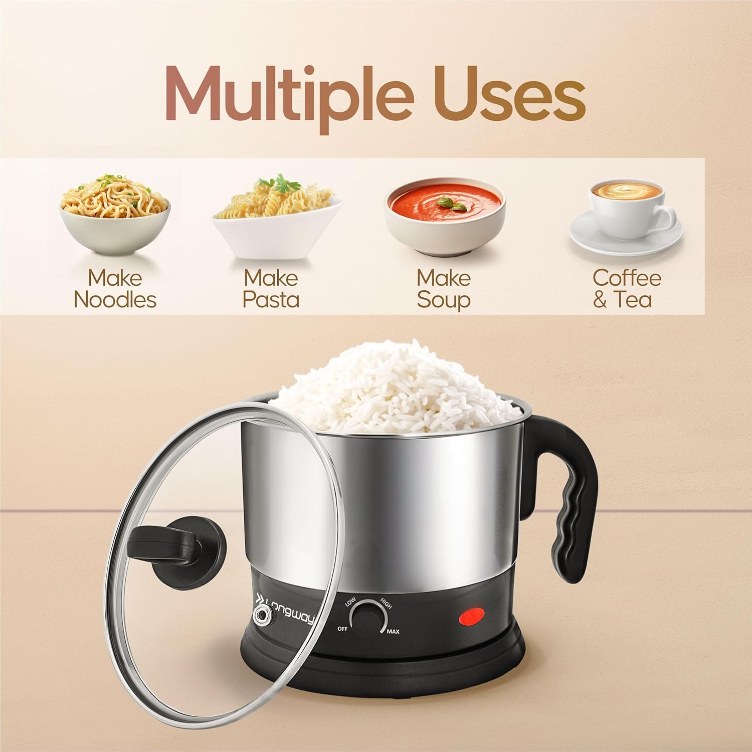 Longway Multipurpose Electric Kettle 1.5 litre